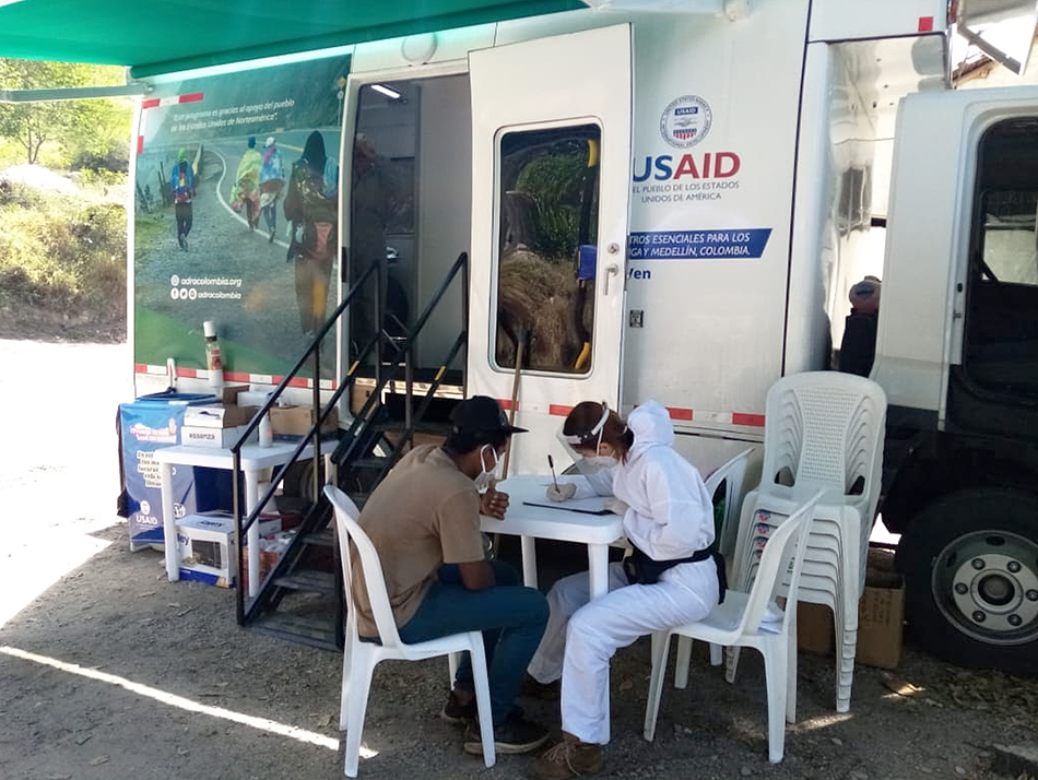 adra colombia bucaramanga person being assisted